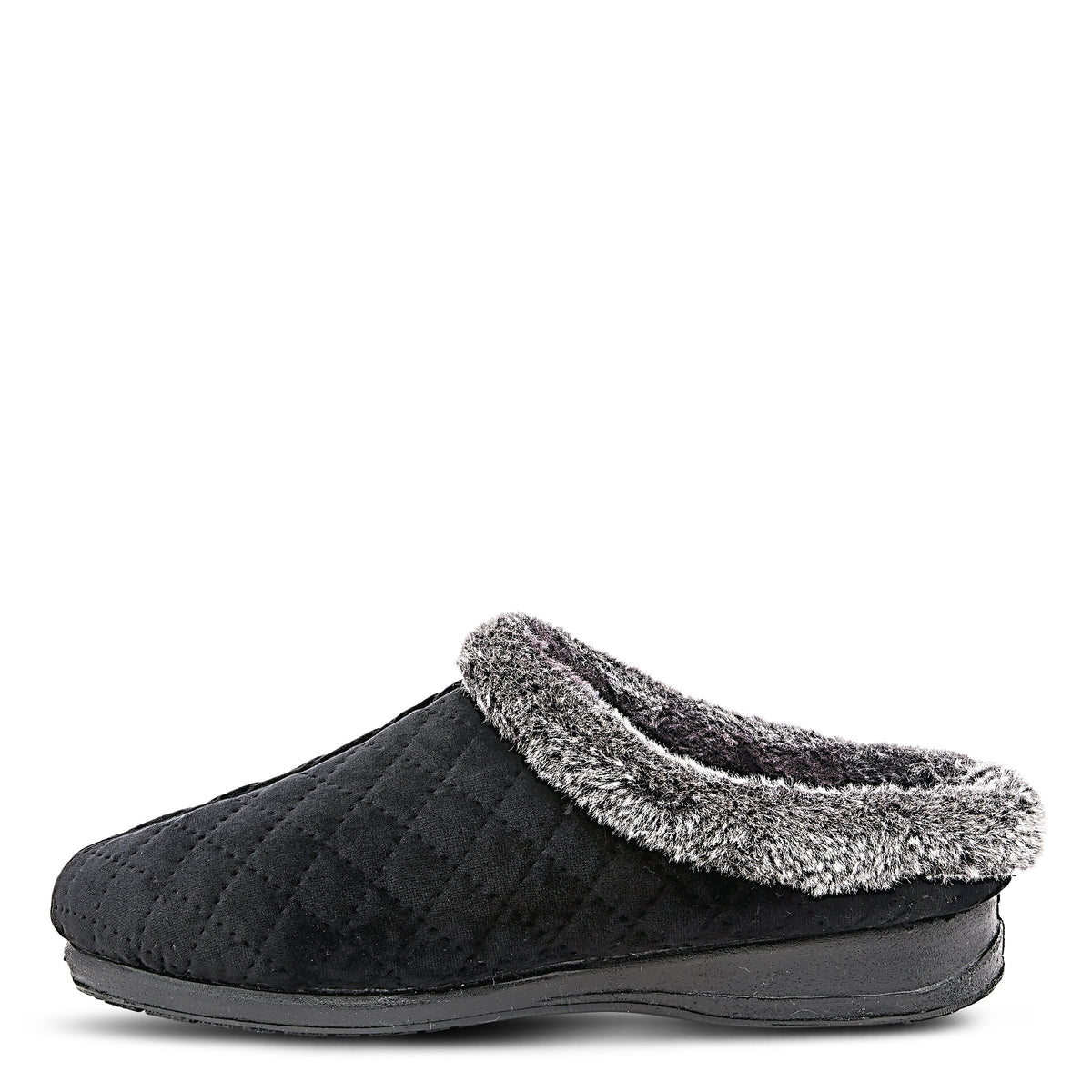 Flexus FLEXUS SLEEPER SLIPPERS comfort shoe in black with flexible sole