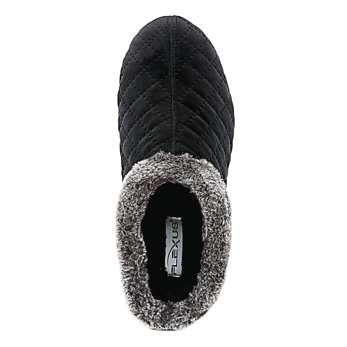 Flexus FLEXUS SLEEPER SLIPPERS comfort shoe in black with flexible sole