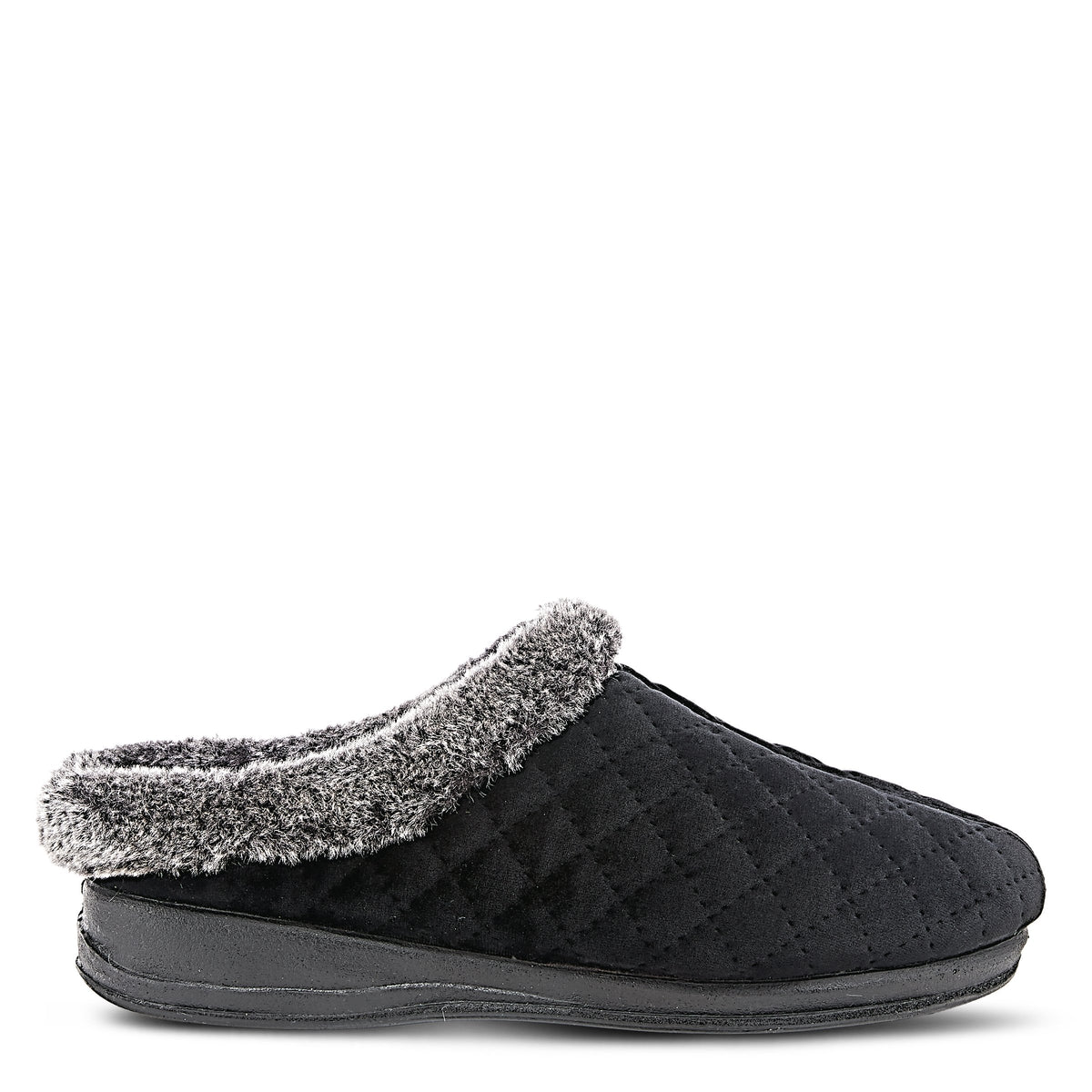 Flexus FLEXUS SLEEPER SLIPPERS comfort shoe in black with flexible sole