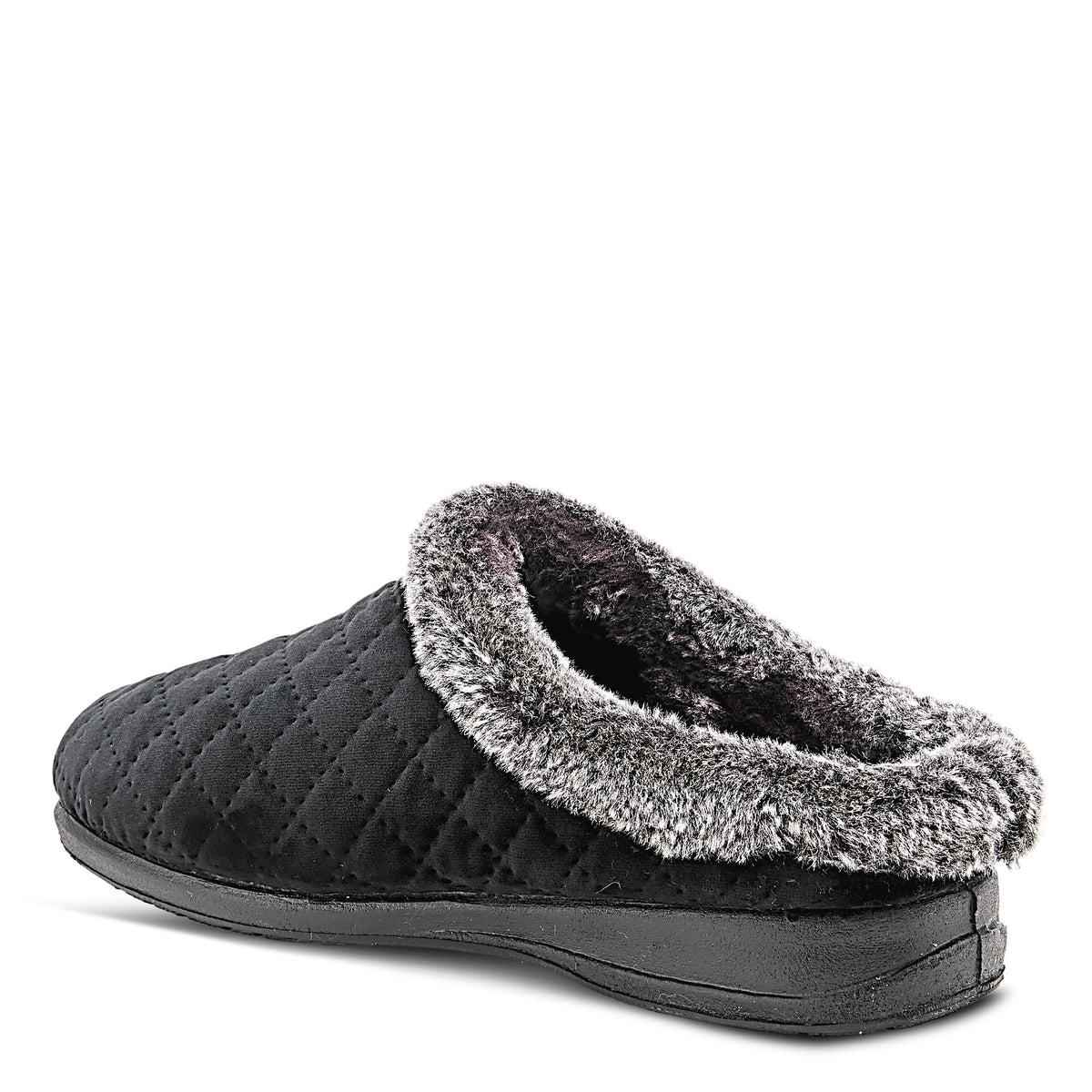 Flexus FLEXUS SLEEPER SLIPPERS comfort shoe in black with flexible sole