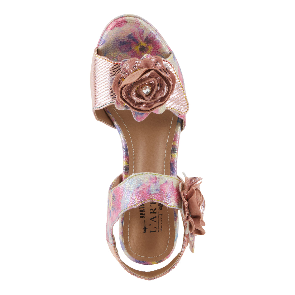 L'Artiste L'ARTISTE SMASHING SANDALS sandal in ice multi with handcrafted leather design
