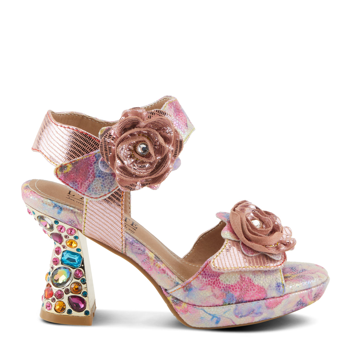L'Artiste L'ARTISTE SMASHING SANDALS sandal in ice multi with handcrafted leather design