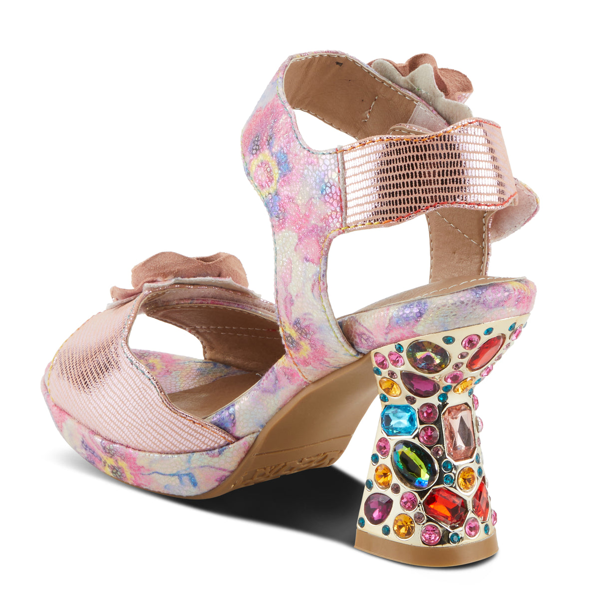 L'Artiste L'ARTISTE SMASHING SANDALS sandal in ice multi with handcrafted leather design