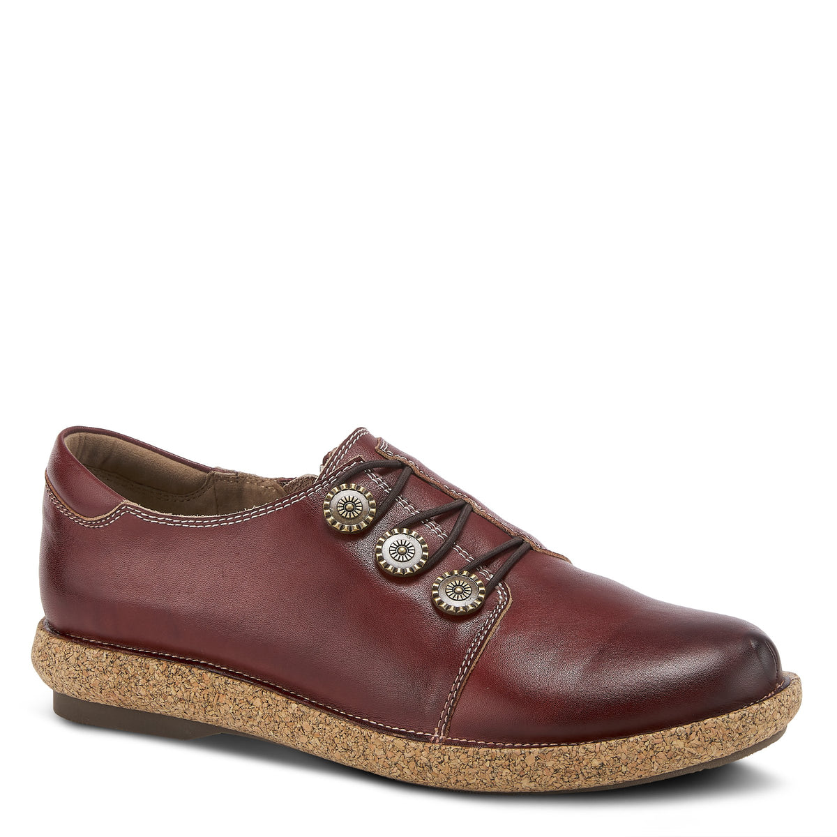 L'Artiste L'ARTISTE SNAKEEYES SLIP-ON SHOES shoe in bordeaux with handcrafted leather design
