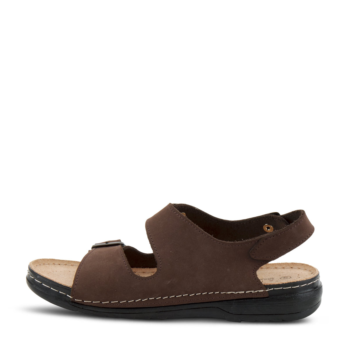 Spring Step SPRING STEP MEN SPIRO MEN'S SANDAL sandal in chocolate nubuck with comfortable everyday design
