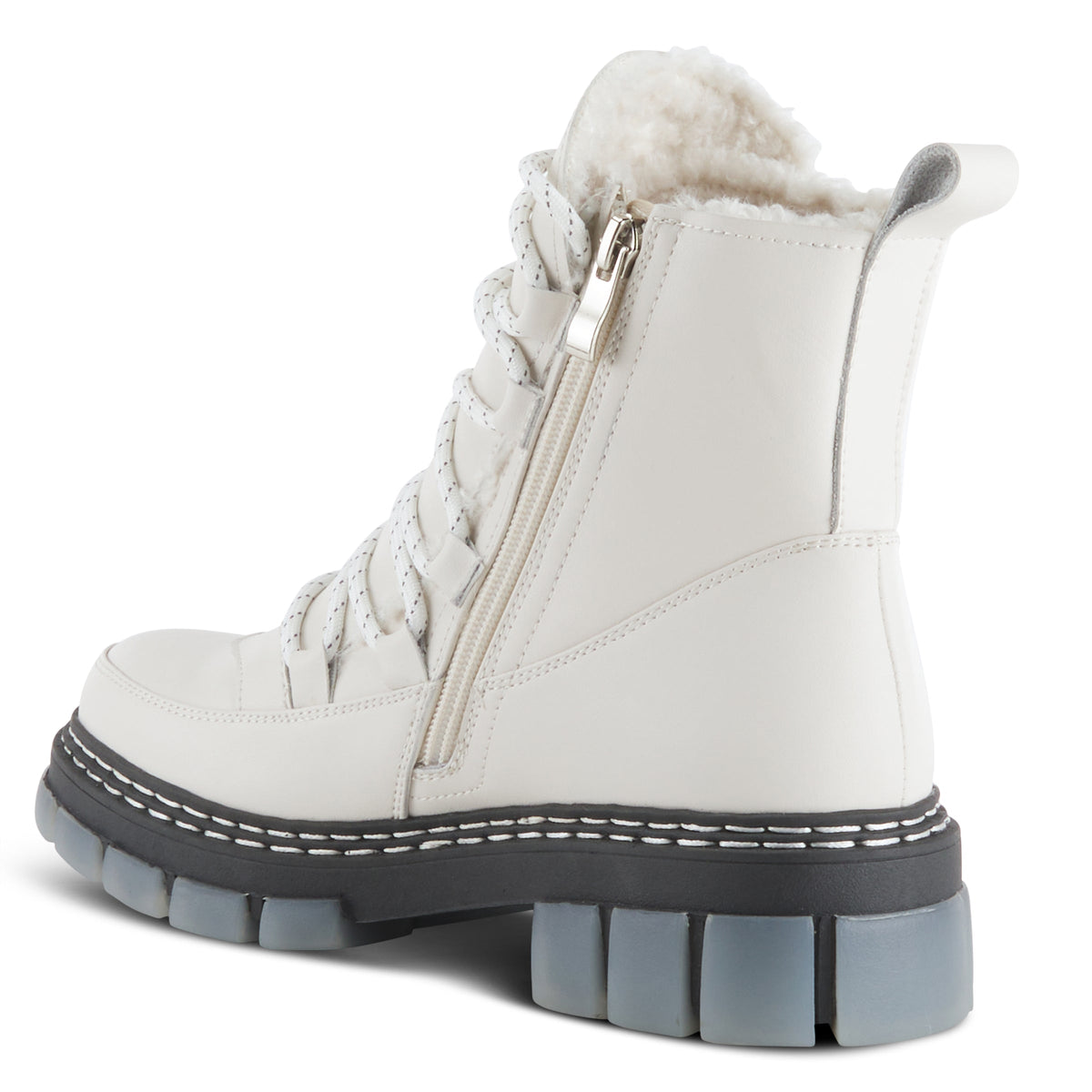 Azura Supertramp women's bootie in black black with zipper detail and chunky sole