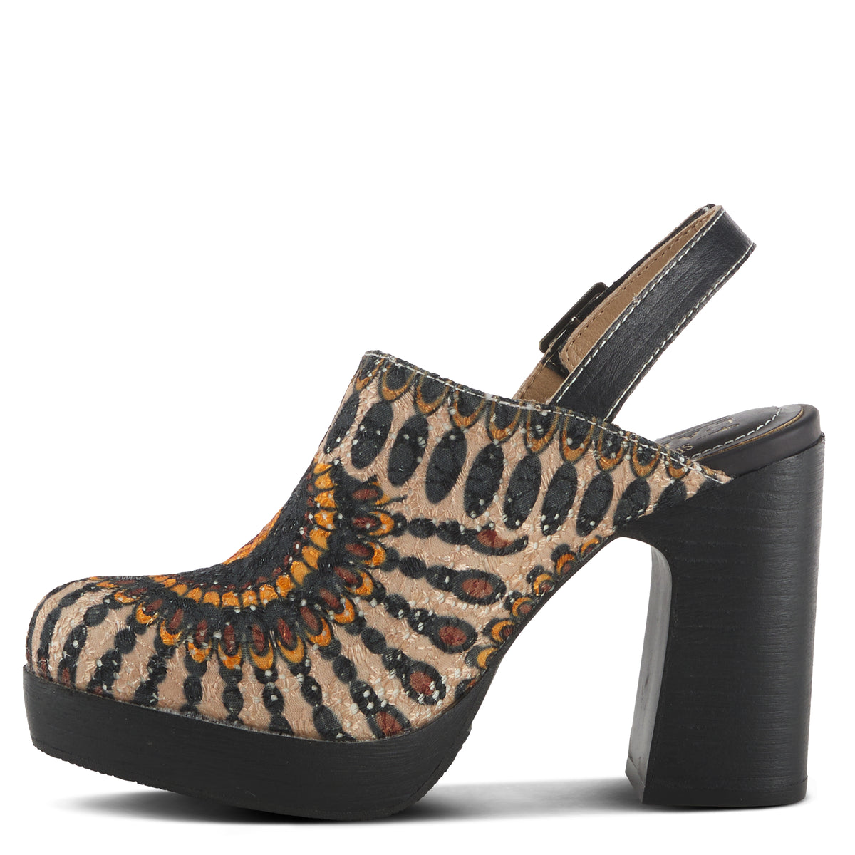 L'Artiste L'ARTISTE ZIPI SHOOTIE shoe in red multi with handcrafted leather design