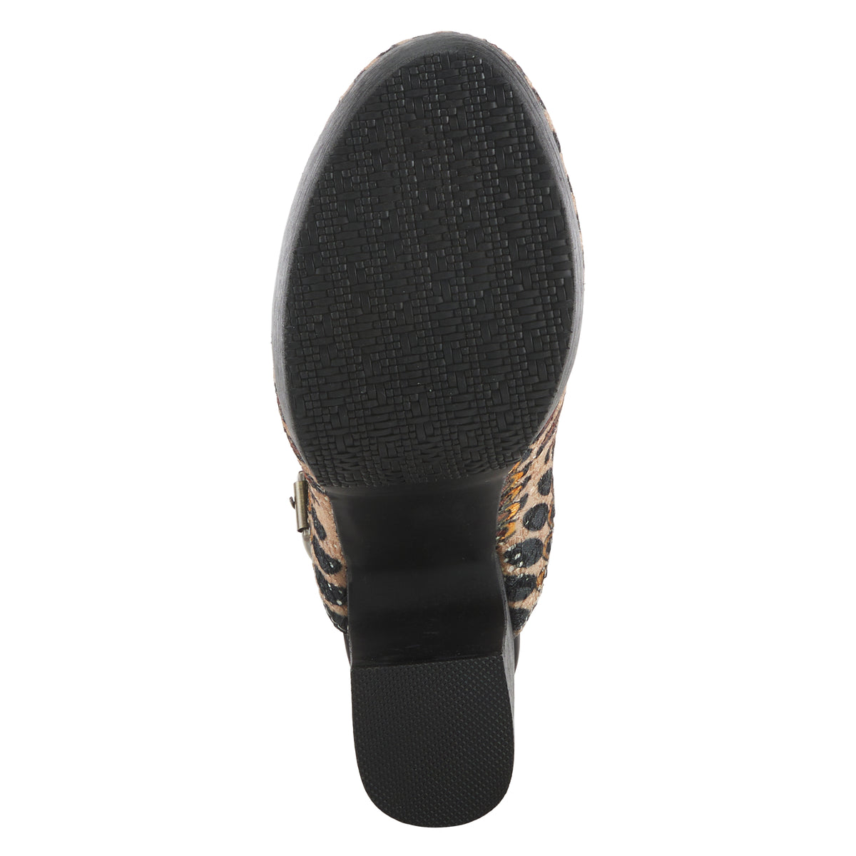 L'Artiste L'ARTISTE ZIPI SHOOTIE shoe in black multi with handcrafted leather design