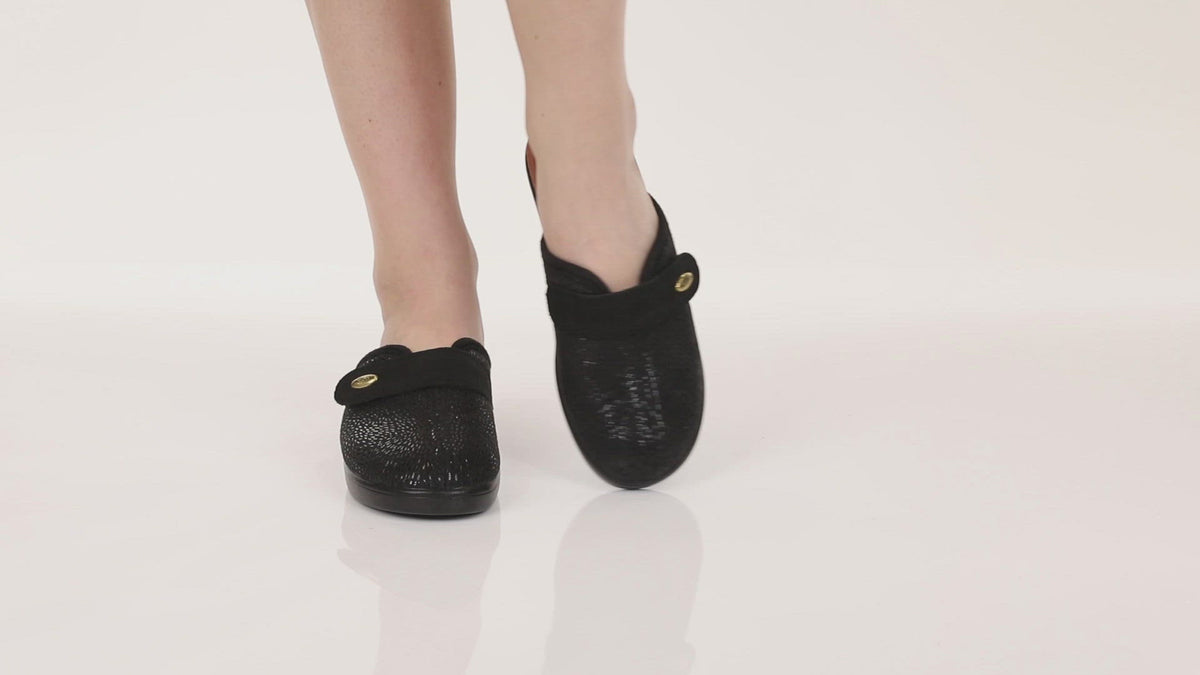 Flexus Flexus MERULA Clogs comfort shoe in black multi with flexible sole